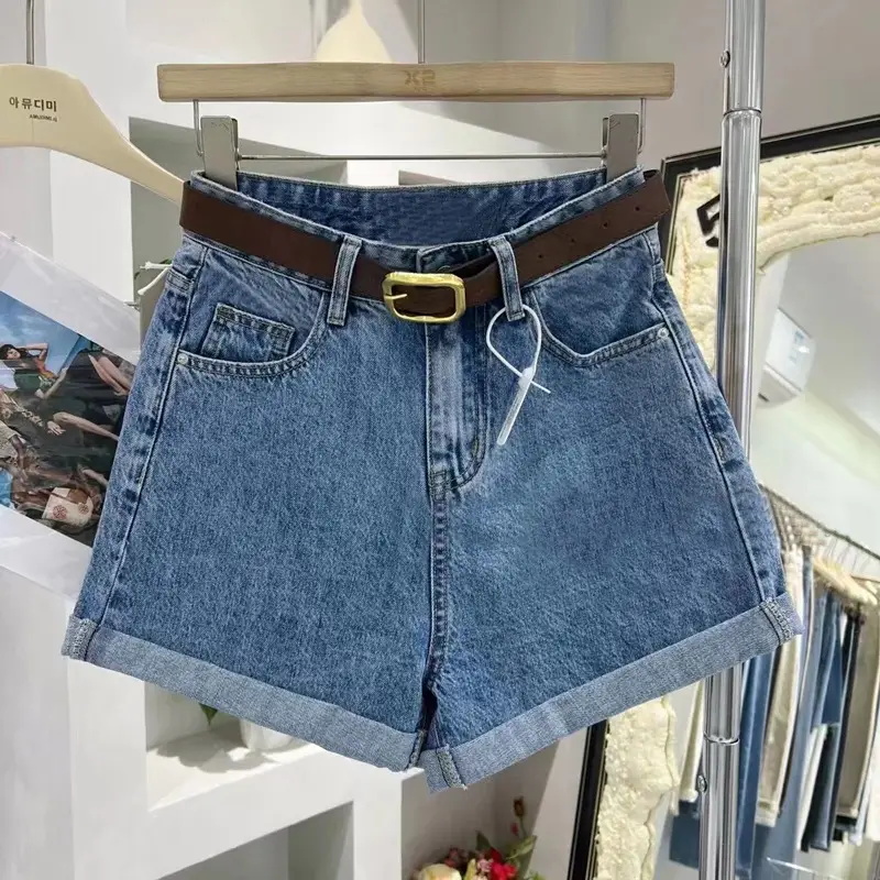 Denim Shorts Women 2022 Summer New Ins Wide Leg Hot Pants