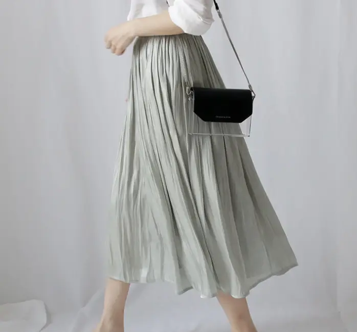 Women's A-Line Printed Skirt Cream Longwear
