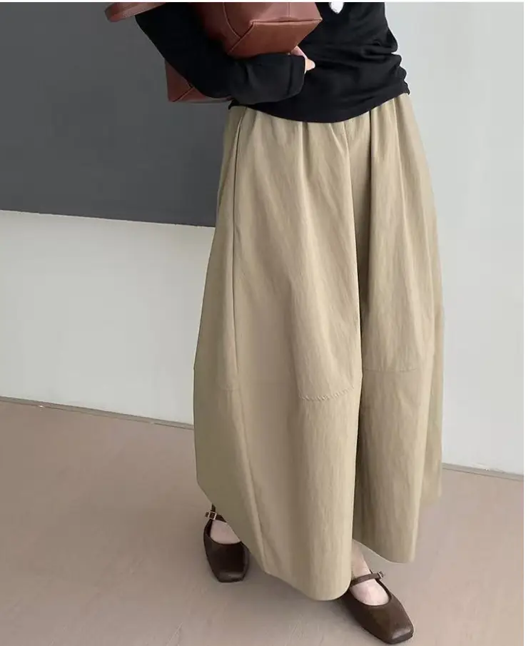 Women's A-Line Printed Skirt Cream Longwear