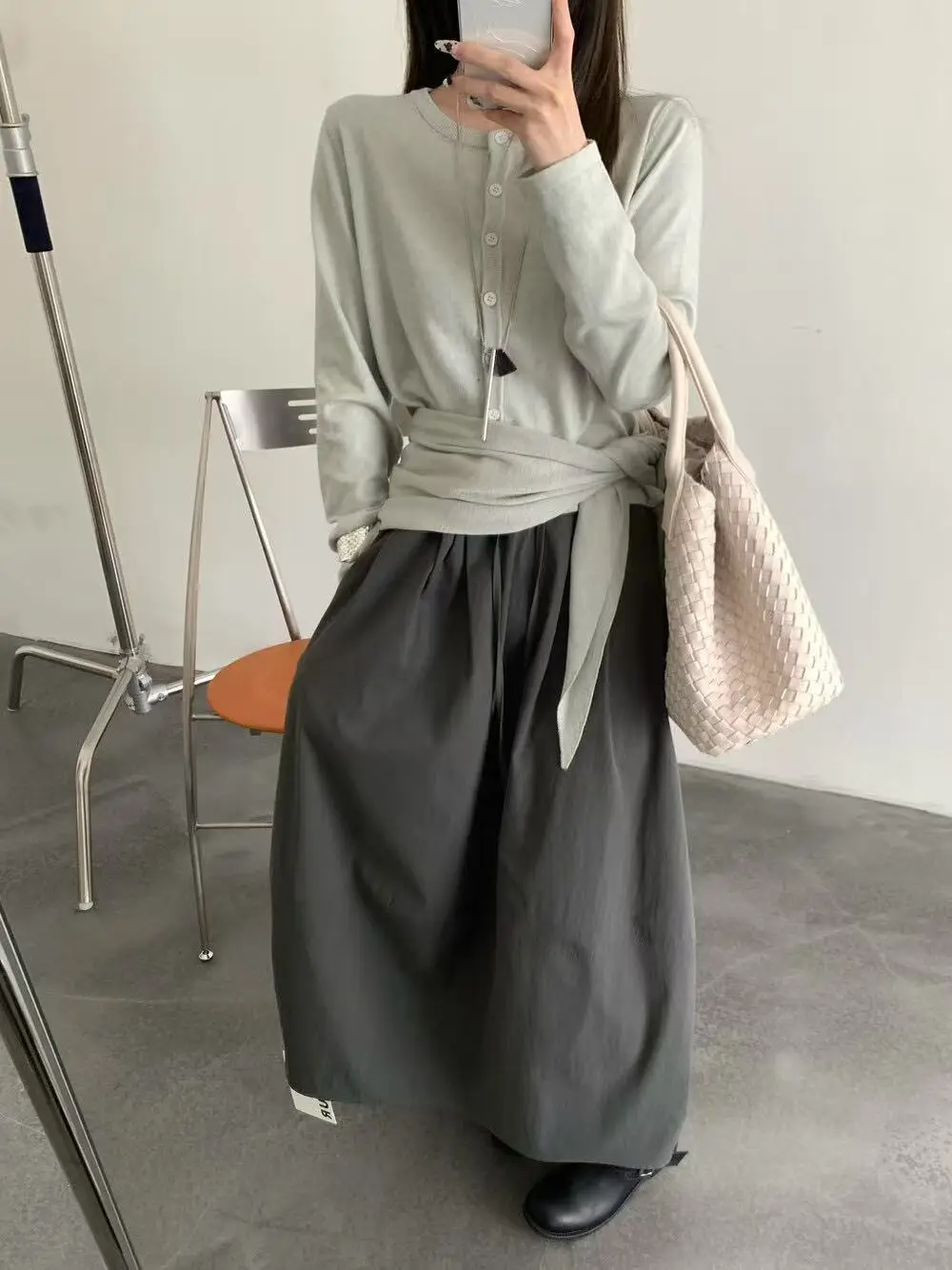 Women's A-Line Printed Skirt Cream Longwear