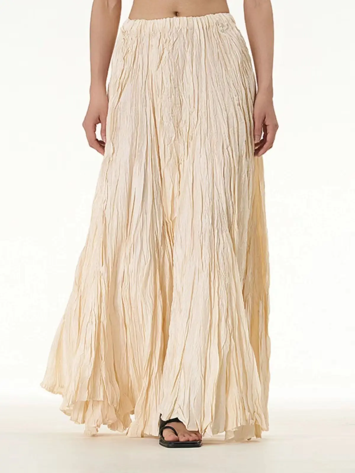 Women's A-Line Printed Skirt Cream Longwear