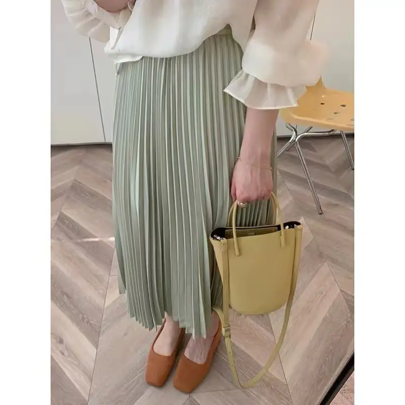 Women's A-Line Printed Skirt Cream Longwear