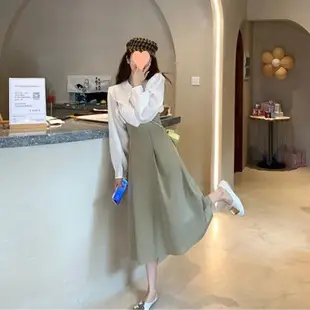 White Long Skirt Square Neck Dress for Women — feature 39