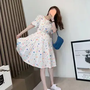 White Long Skirt Square Neck Dress for Women — feature 55