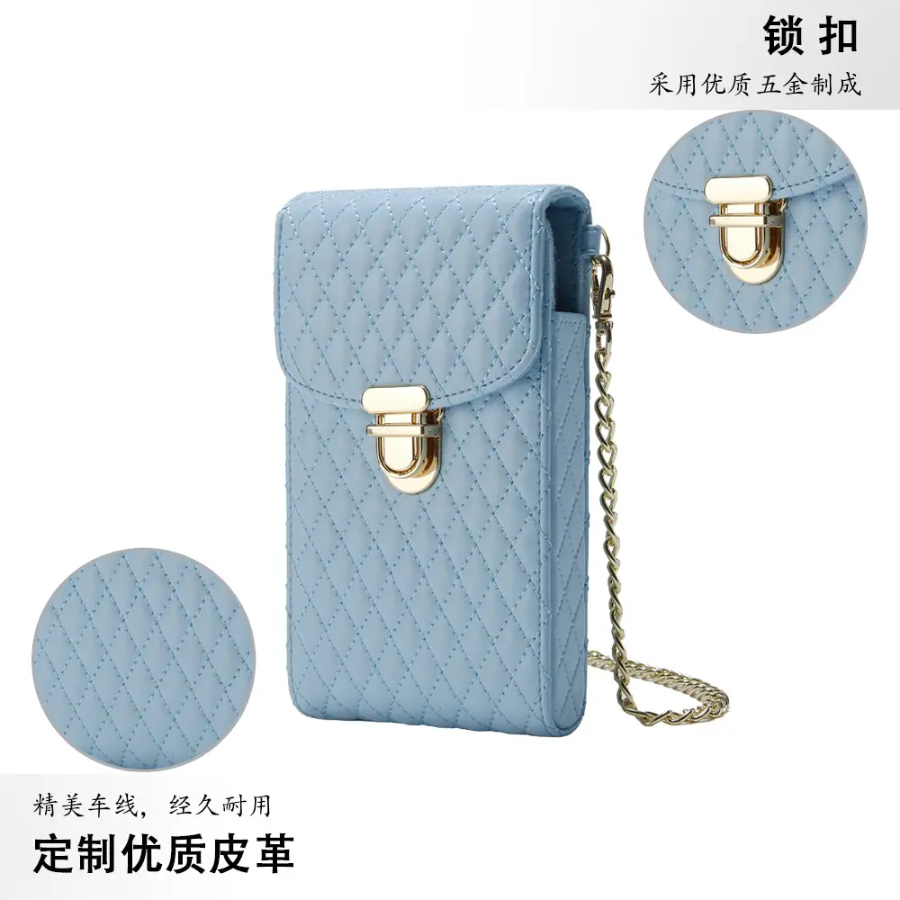 White Quilted Shoulder Bag for Women with Gold Chain - Image 5