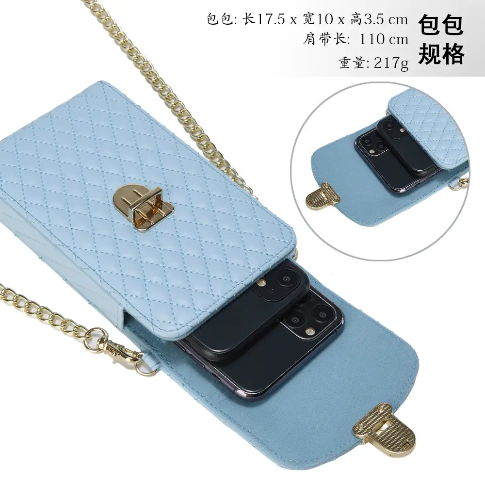 White Quilted Shoulder Bag for Women with Gold Chain - Image 7
