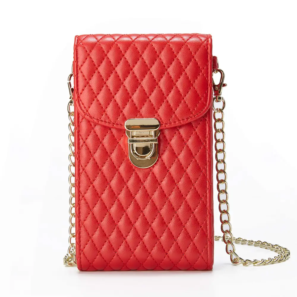 White Quilted Shoulder Bag for Women with Gold Chain - Image 2