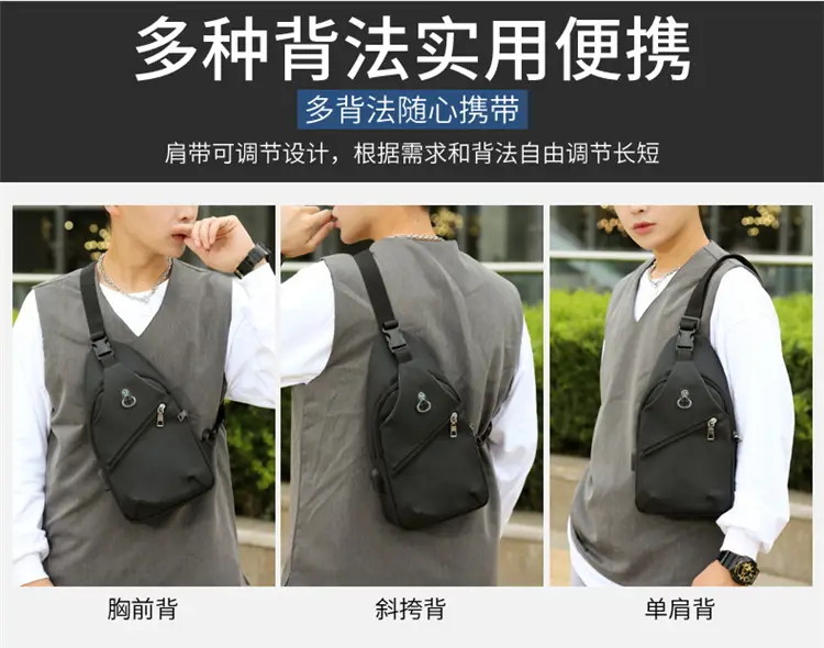 Blue Leather Crossbody Bag for Men — feature 11