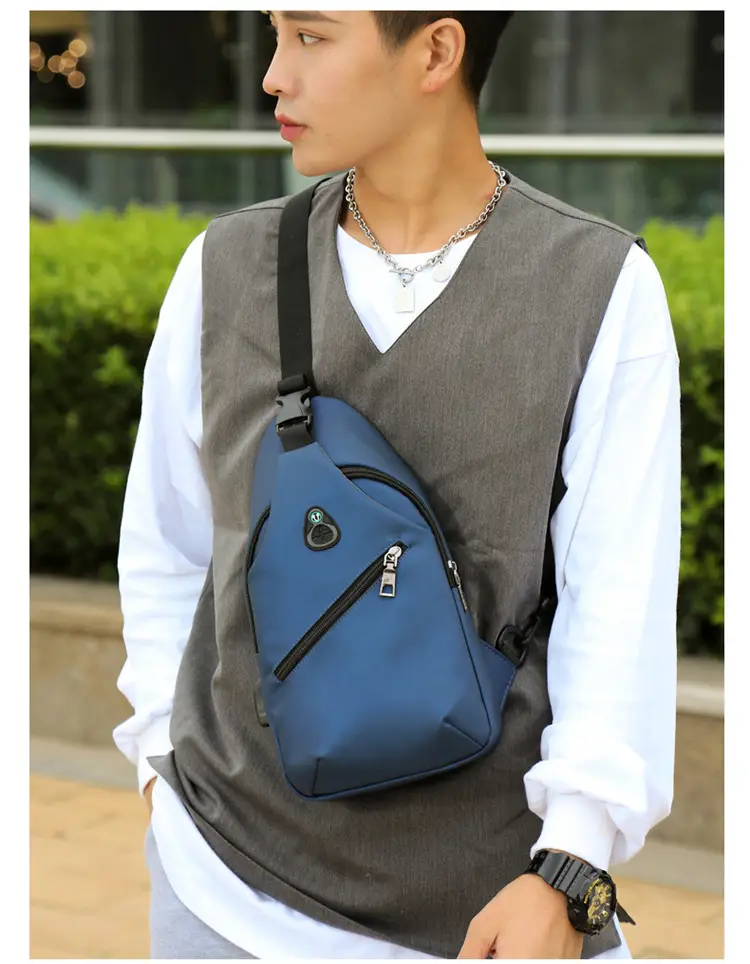 Blue Leather Crossbody Bag for Men — feature 15