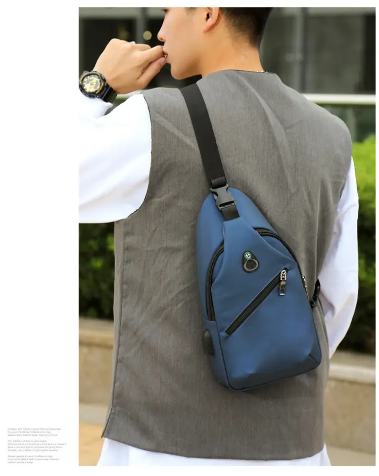 Blue Leather Crossbody Bag for Men — feature 16