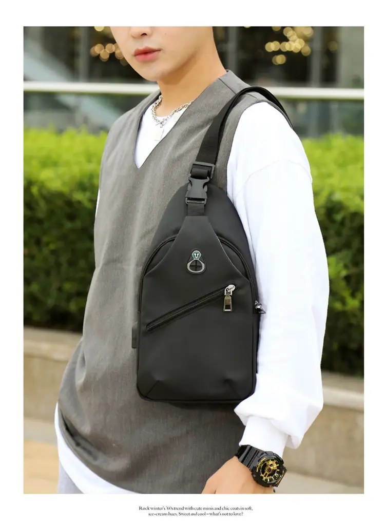 Blue Leather Crossbody Bag for Men — feature 17