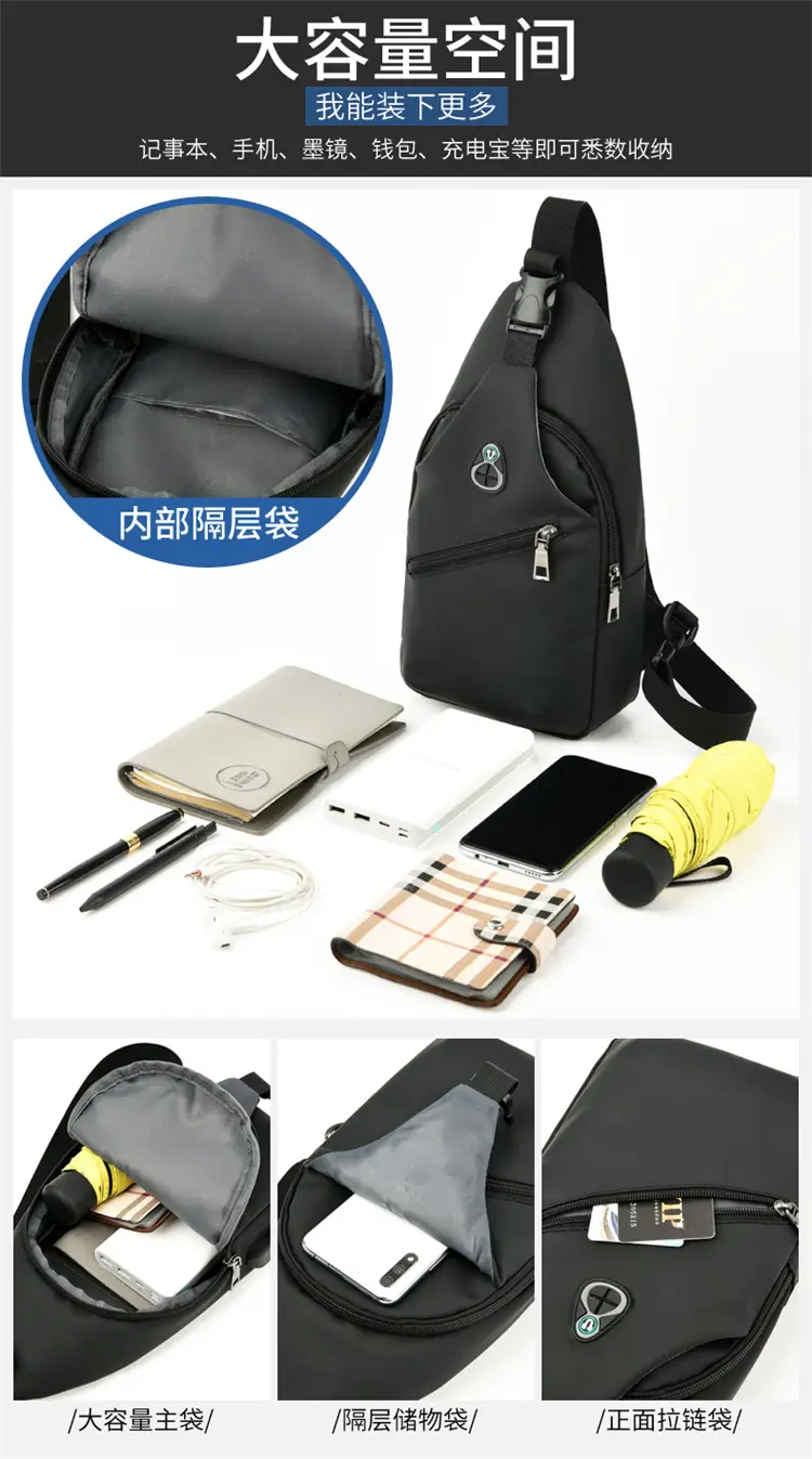 Blue Leather Crossbody Bag for Men — feature 6