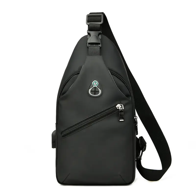 Blue Leather Crossbody Bag for Men - Image 2