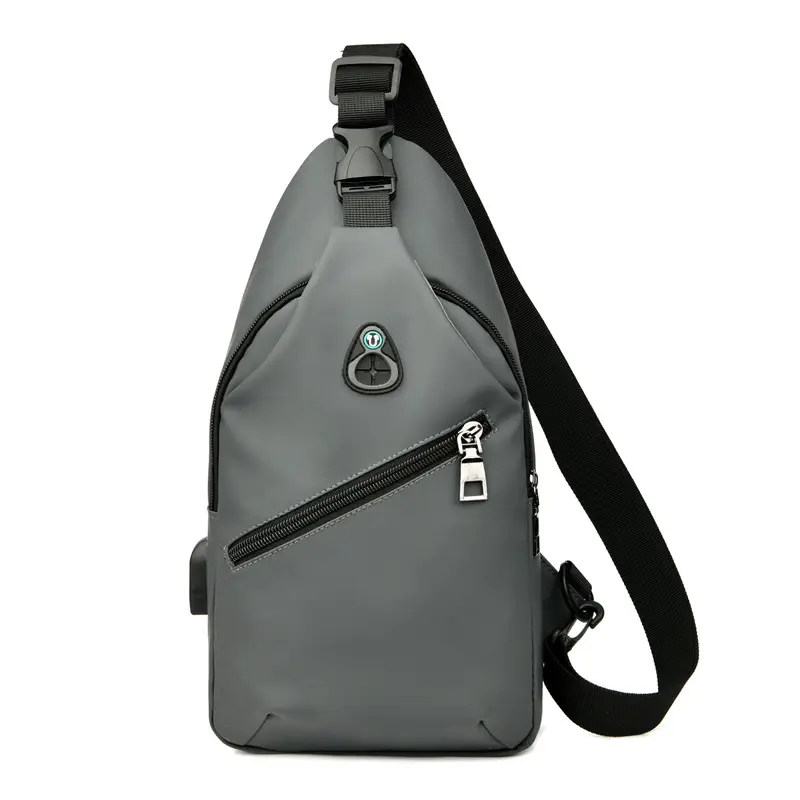 Blue Leather Crossbody Bag for Men - Image 3