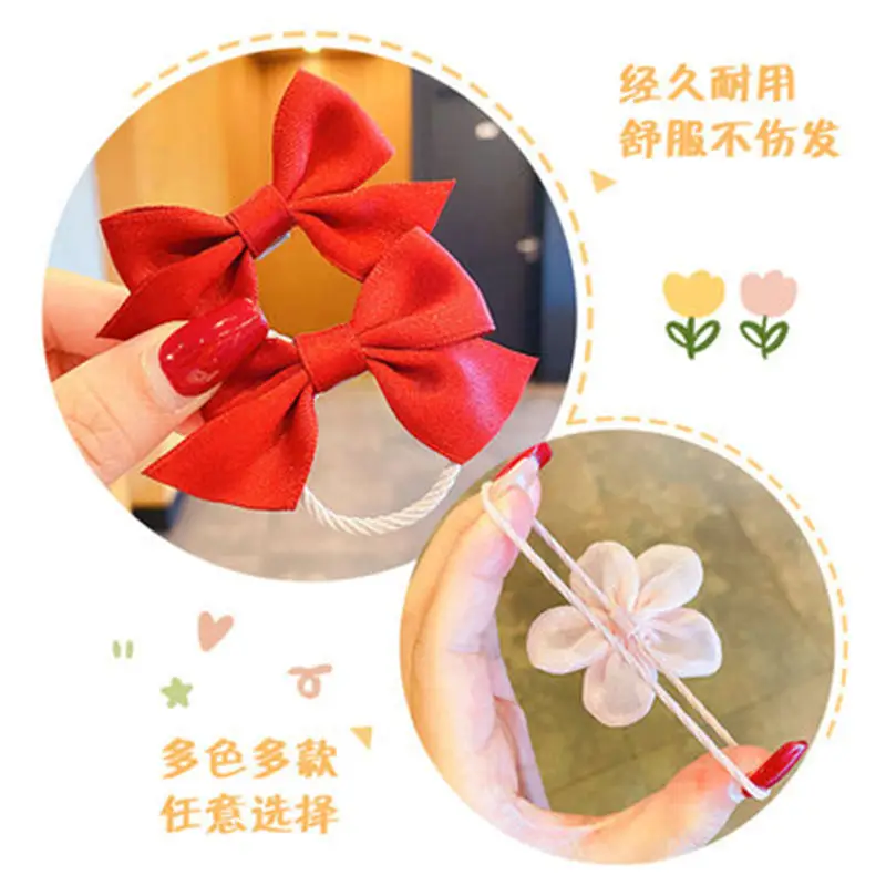 Pink Bow Baby Hair Ring for Girls - Image 12