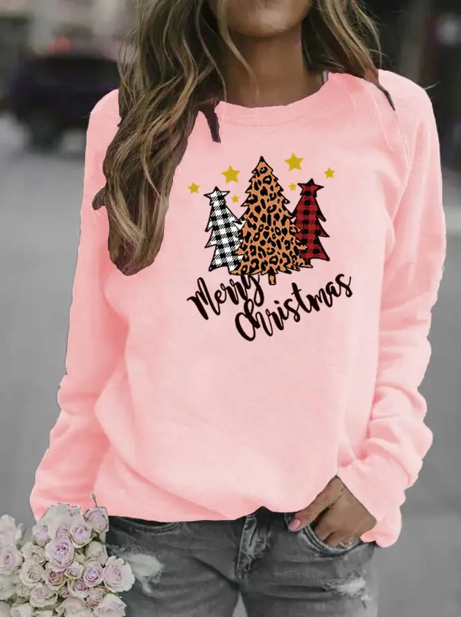 Women's 2025 Christmas Crewneck Sweat Yellow - Image 5