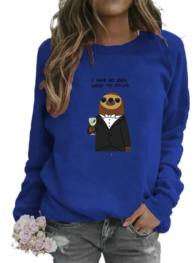 Women Red Sweatshirt with Cartoon Bear Design - Image 9