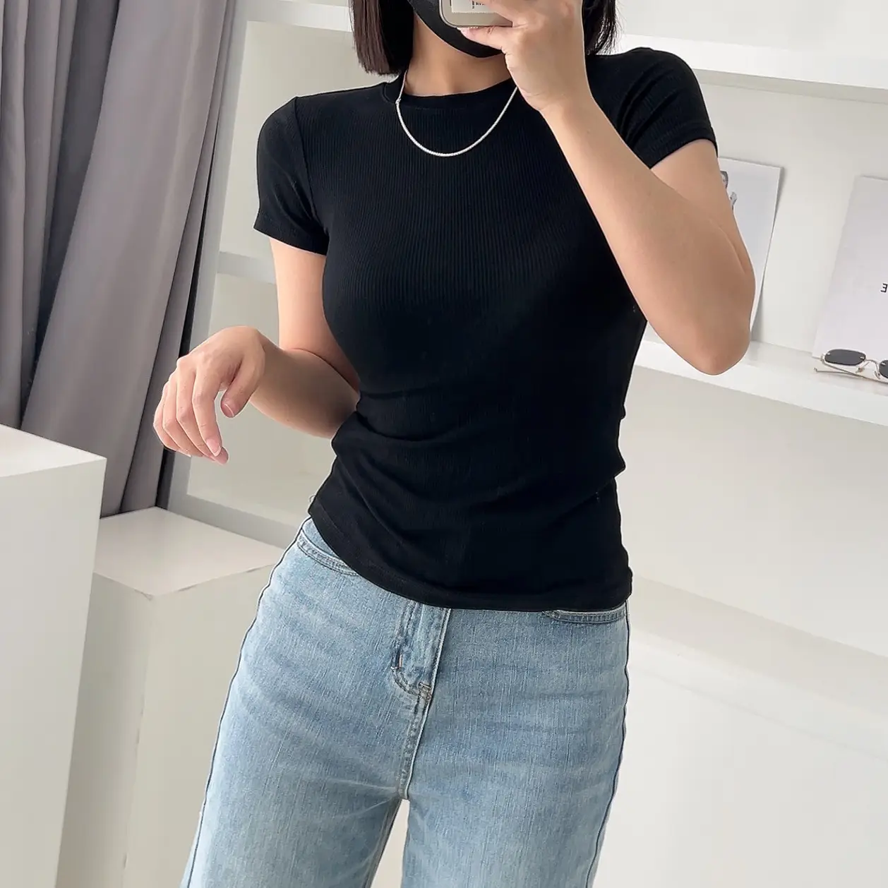 Women Cotton Slimming T-Shirt Olive Green Round Neck — feature 16
