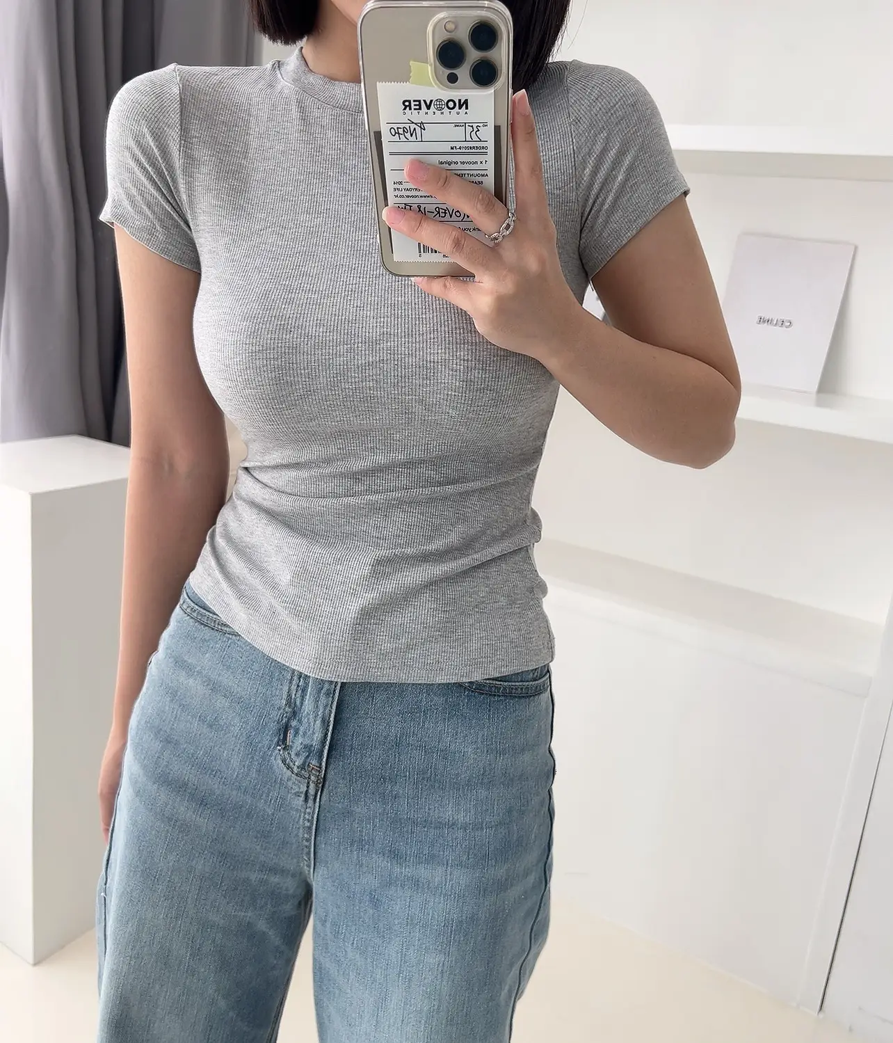 Women Cotton Slimming T-Shirt Olive Green Round Neck — feature 5
