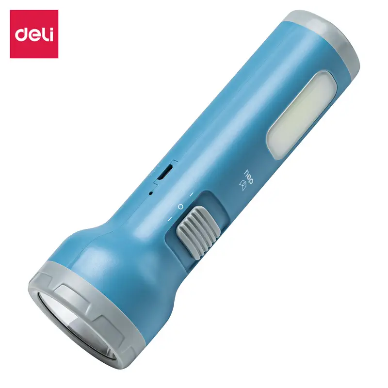 Rechargeable LED Flashlight Blue Large Capacity