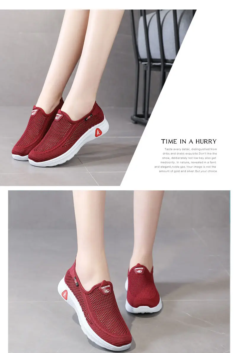 Old Beijing Cloth Shoes Summer Mesh Shoes Women's Breathable Mesh Thin Hollow Non-slip Soft Sole Walking Shoes for Middle-aged and Elderly Mothers — feature 9