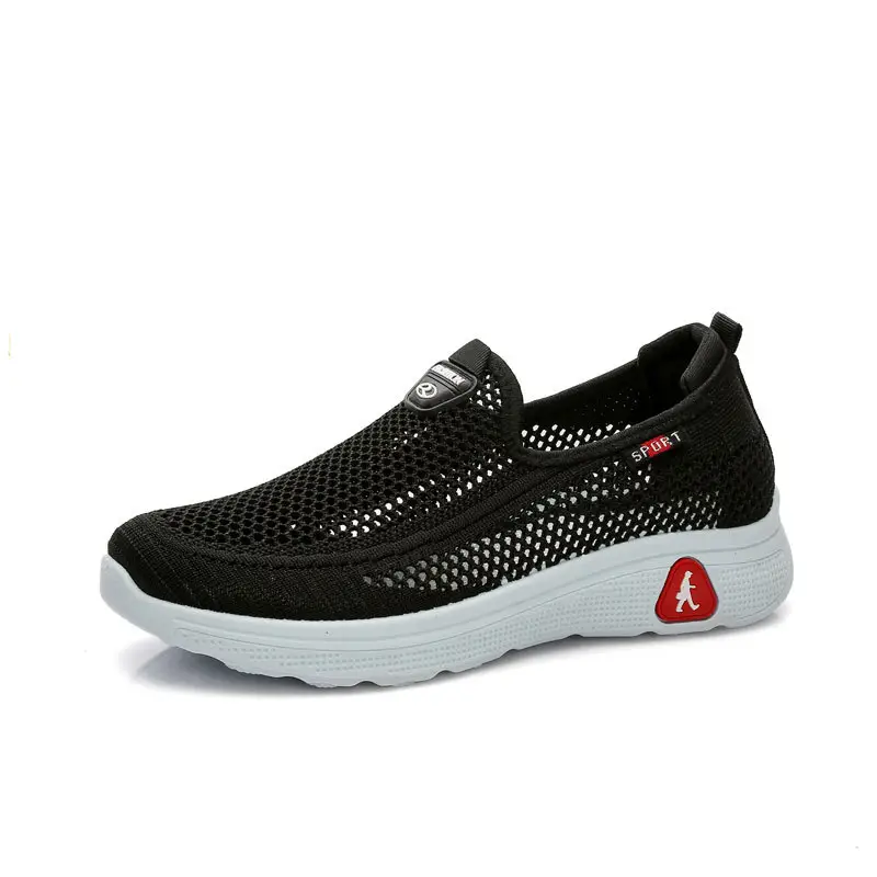 Old Beijing Cloth Shoes Summer Mesh Shoes Women's Breathable Mesh Thin Hollow Non-slip Soft Sole Walking Shoes for Middle-aged and Elderly Mothers
