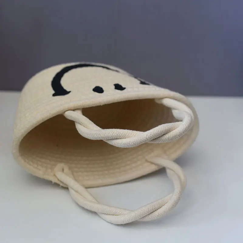 Trendy Cartoon Straw Shoulder Bag Orange Beige — feature 8