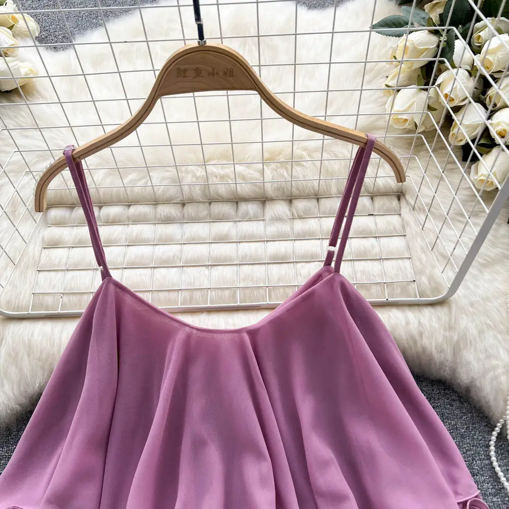 White Ruffled Camisole Vests 2022 Summer Loose Sleeveless - Image 7