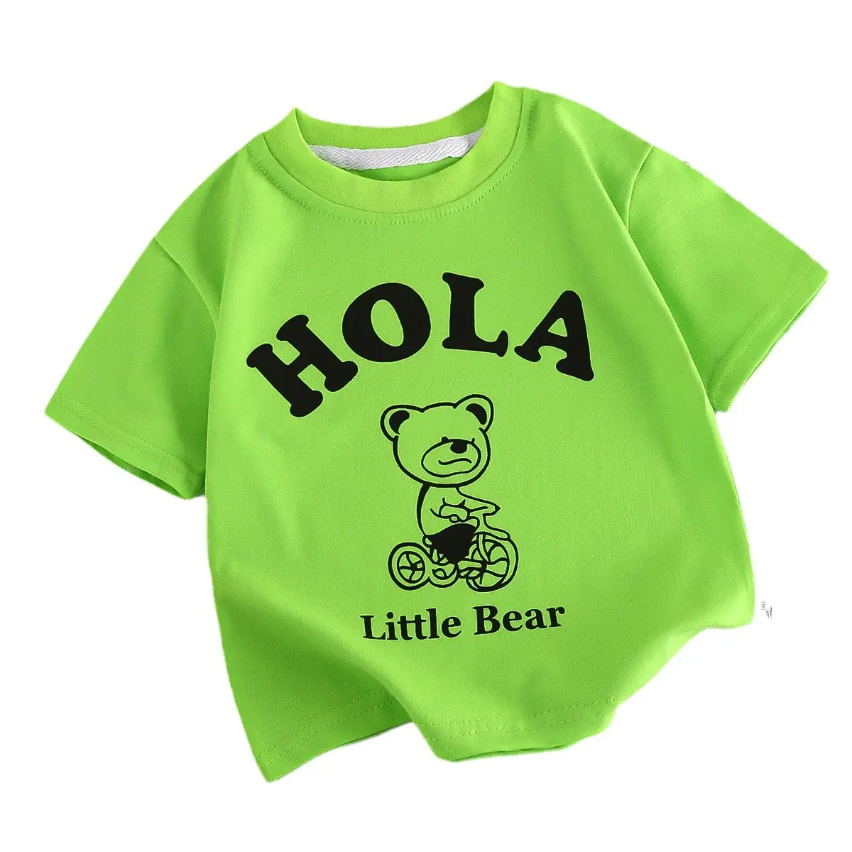 Cute Panda Print Cotton T-Shirt White