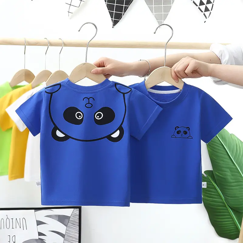 Cute Panda Print Cotton T-Shirt White