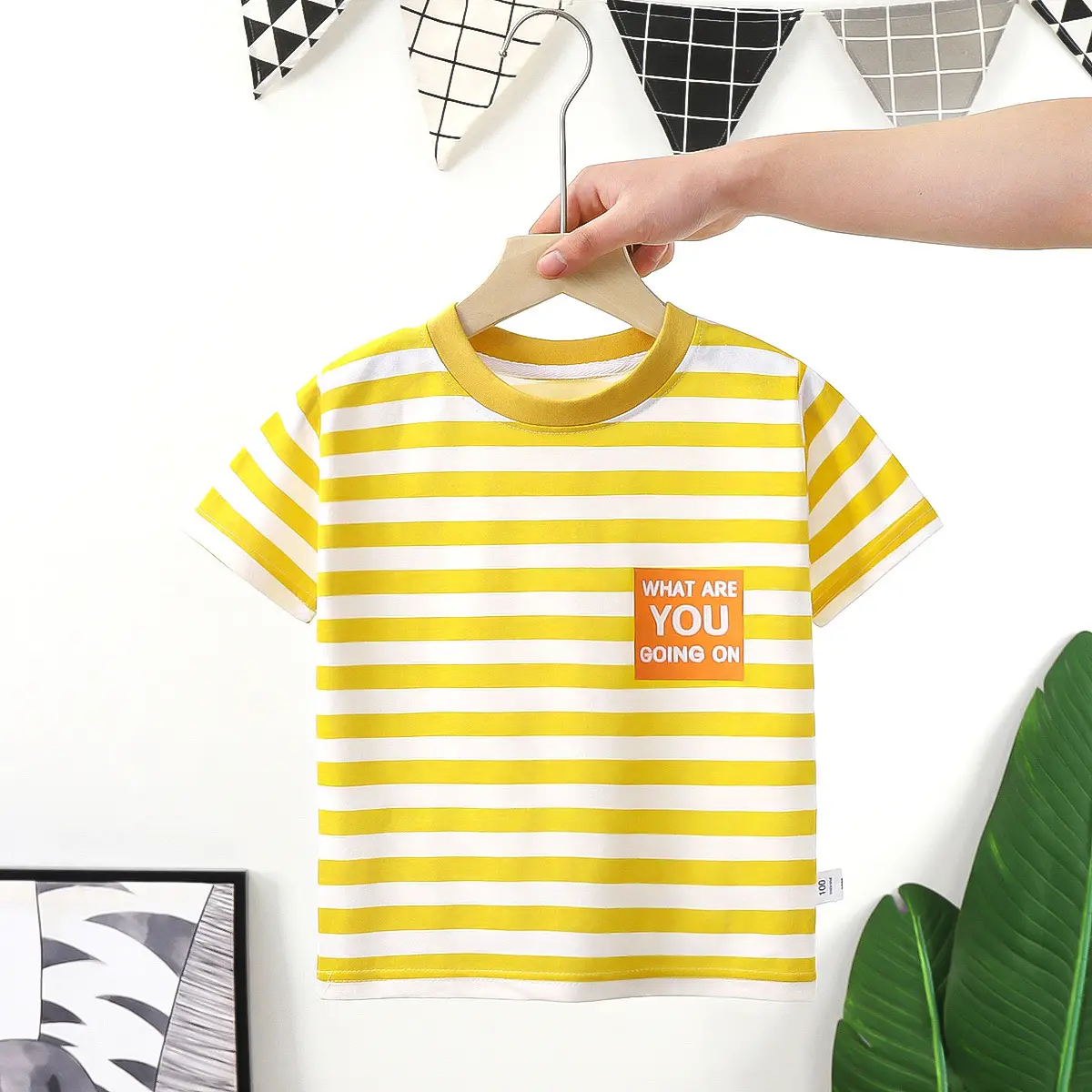 Cute Panda Print Cotton T-Shirt White