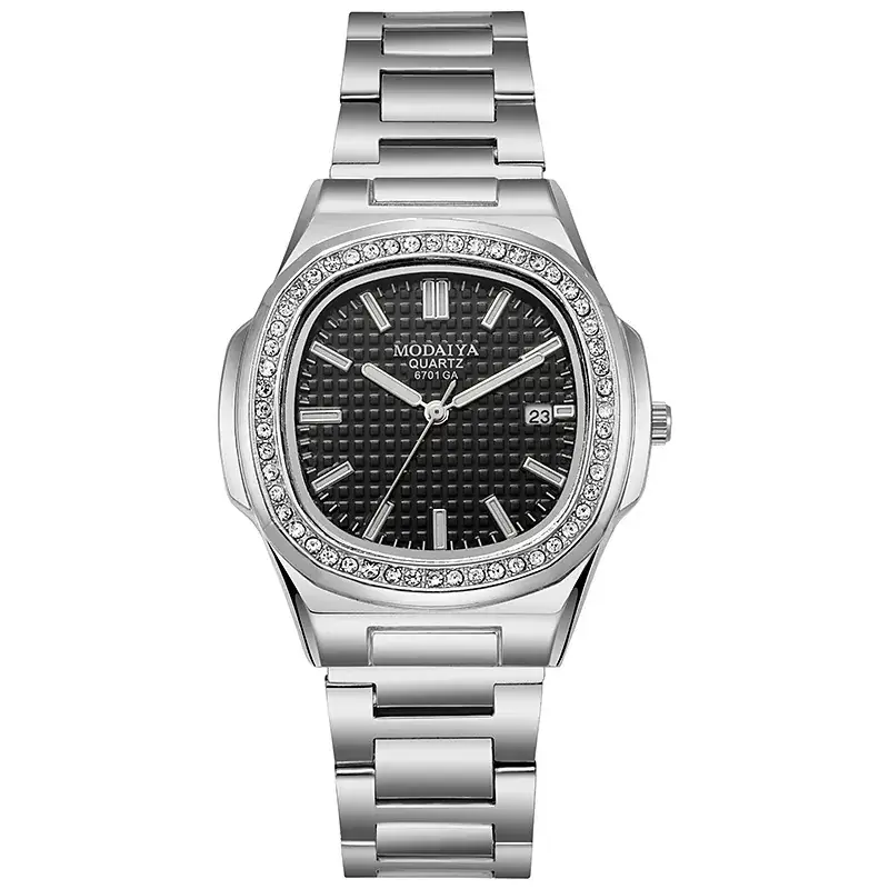 Square Steel Strap Luxury Quartz Watch for Men - Image 8