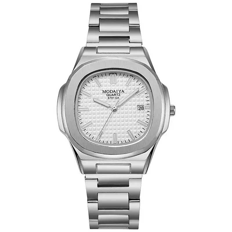 Square Steel Strap Luxury Quartz Watch for Men - Image 3