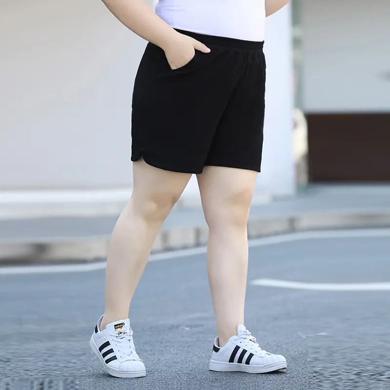 Plus Size Women's Black High-Waisted Shorts 2025 - Image 3