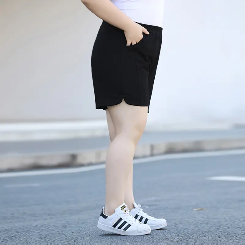 Plus Size Women's Black High-Waisted Shorts 2025 - Image 5