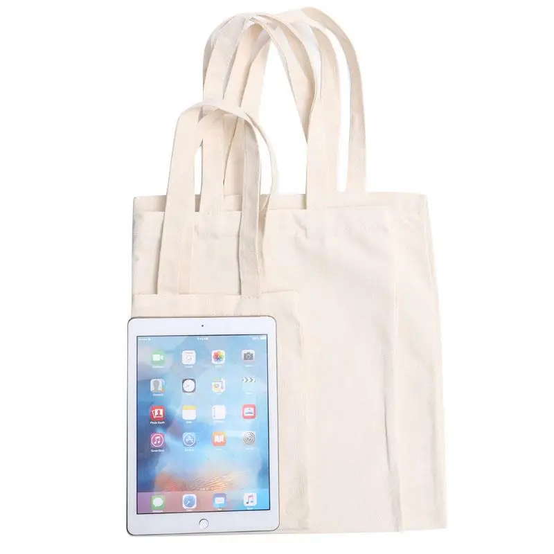 DIY Canvas Tote Bags Black White Cream Customizable - Image 4