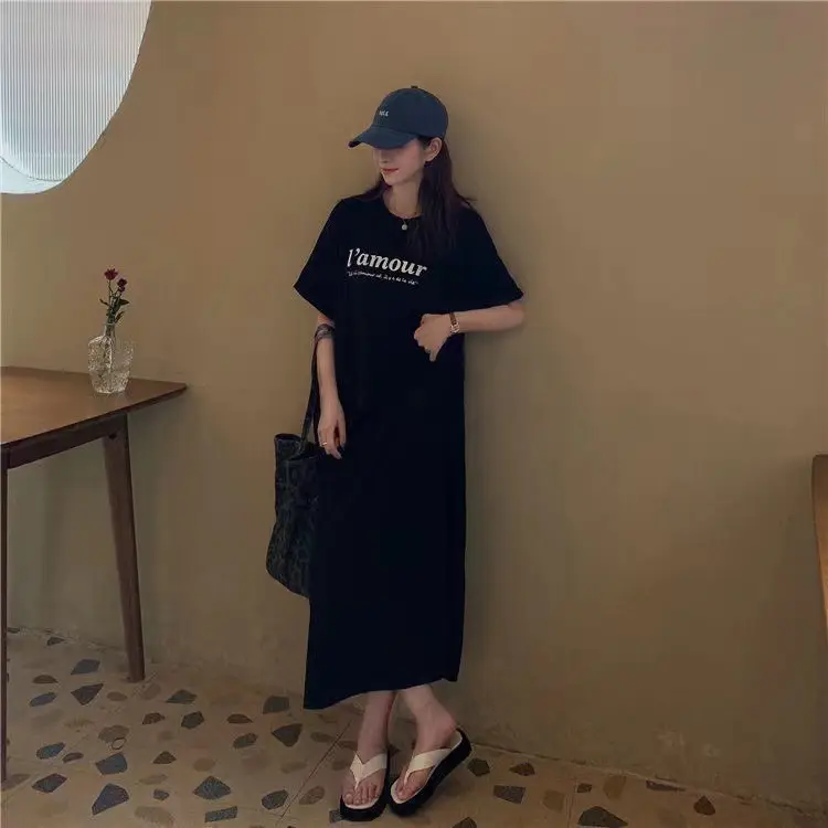 Long Sleeve Fat Girl Dress Black Plus Size — feature 15