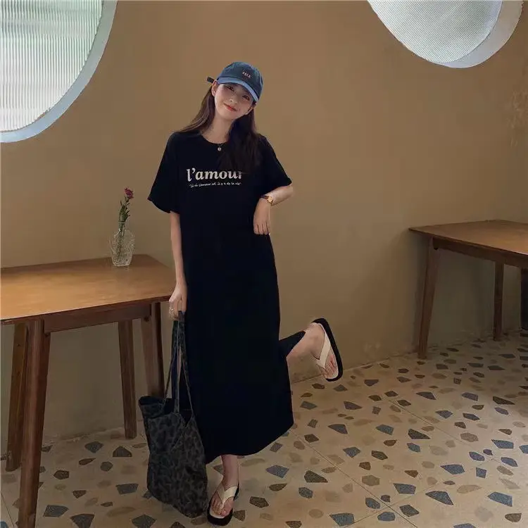Long Sleeve Fat Girl Dress Black Plus Size — feature 16