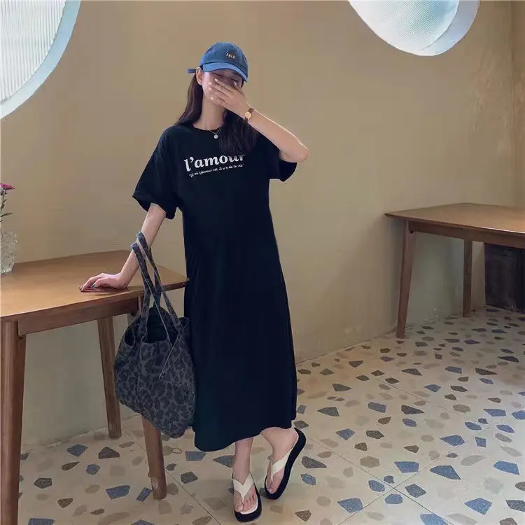 Long Sleeve Fat Girl Dress Black Plus Size — feature 17