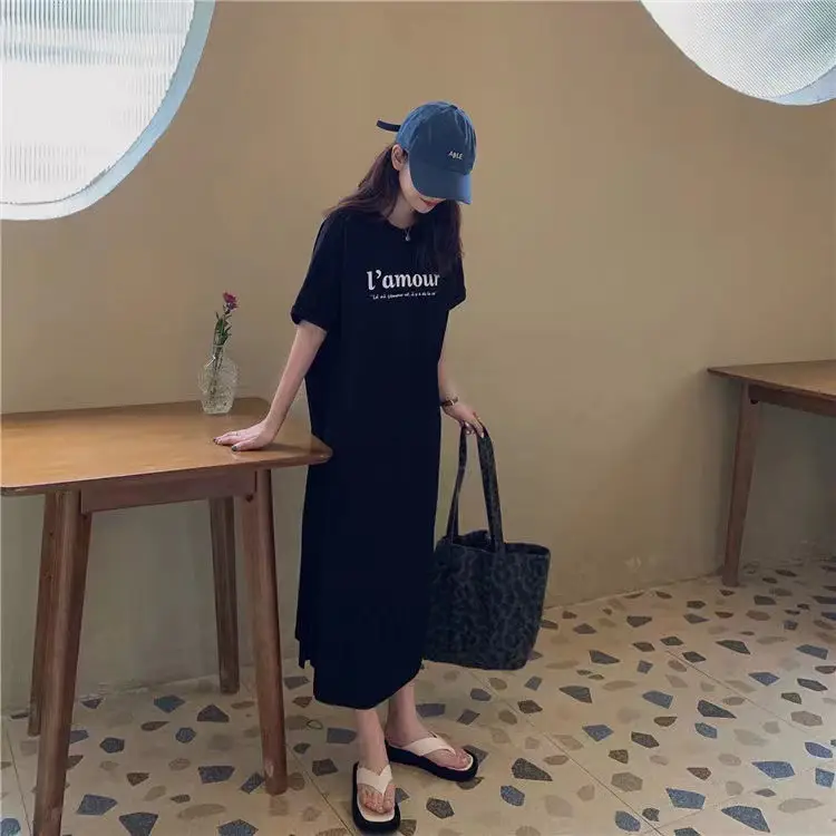 Long Sleeve Fat Girl Dress Black Plus Size — feature 19