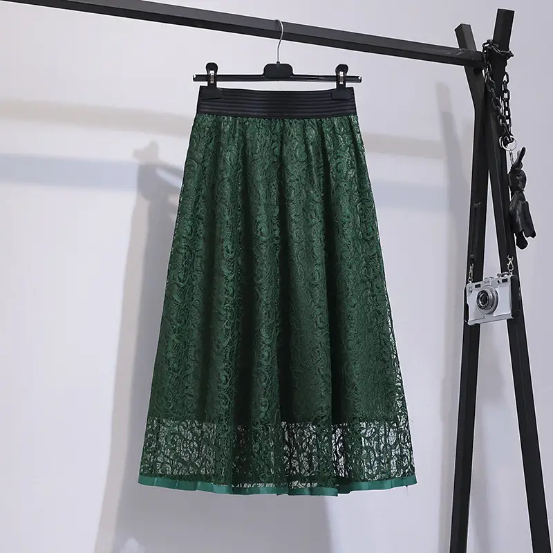 Spring Gauze Skirts White Black Blue Red Yellow - Image 8