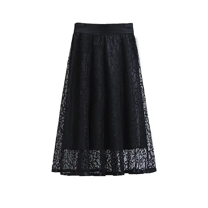 Spring Gauze Skirts White Black Blue Red Yellow - Image 10