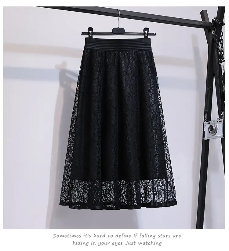 Spring Gauze Skirts White Black Blue Red Yellow - Image 2