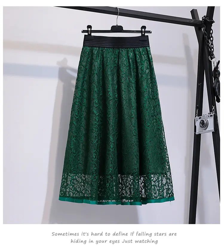 Spring Gauze Skirts White Black Blue Red Yellow - Image 3