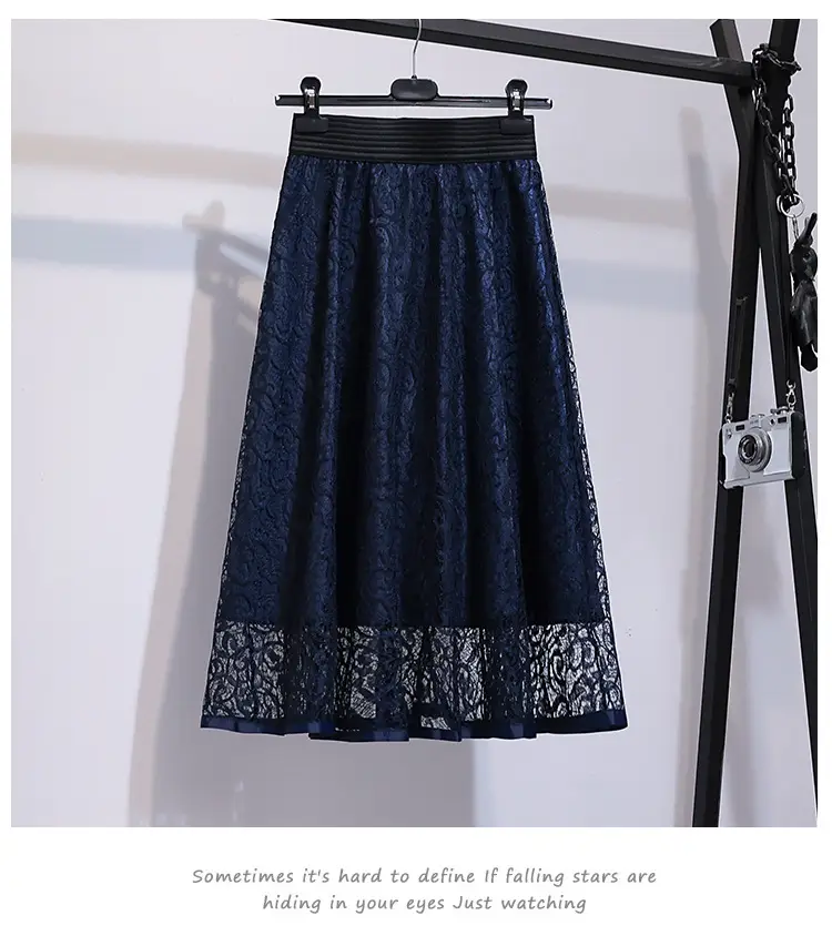 Spring Gauze Skirts White Black Blue Red Yellow - Image 4