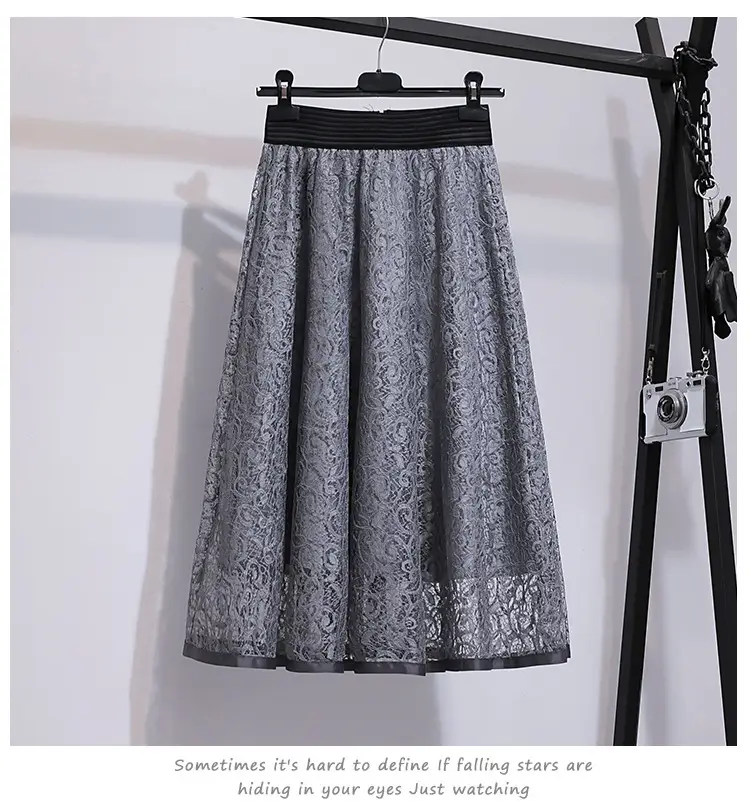 Spring Gauze Skirts White Black Blue Red Yellow - Image 5