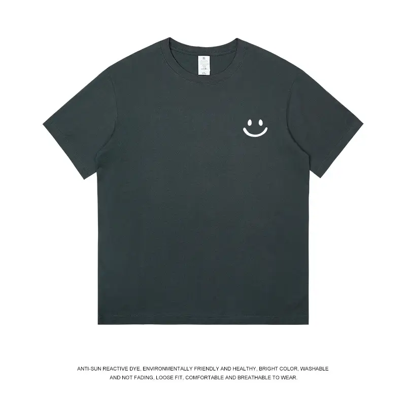 Men Navy Blue Printed T-Shirt Short Sleeve Cotton - Image 4