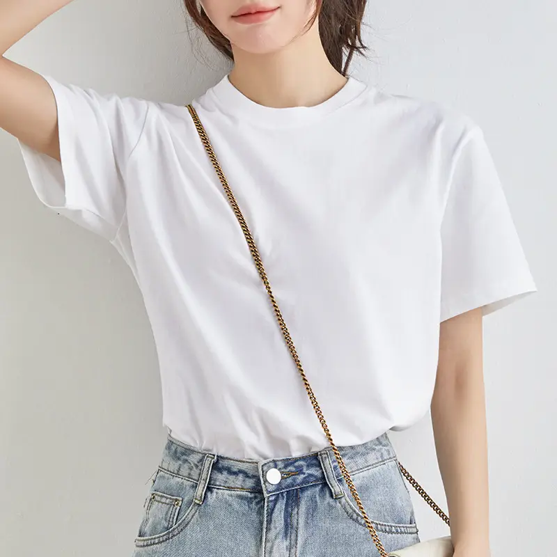 Women Black Cotton Short Sleeve T-Shirt Loose Fit - Image 6
