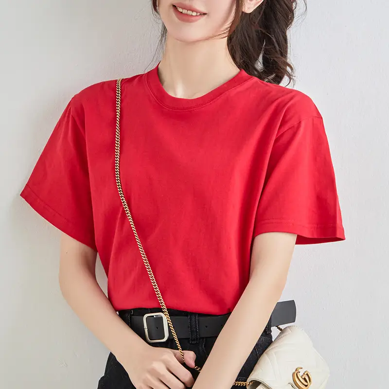 Women Black Cotton Short Sleeve T-Shirt Loose Fit - Image 2