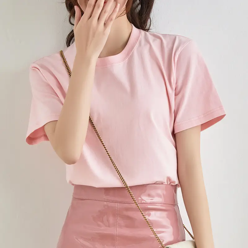 Women Black Cotton Short Sleeve T-Shirt Loose Fit - Image 3